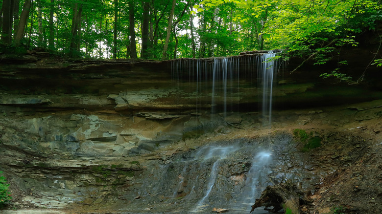 Falls at Kokiwanee Nature Preserve in Indiana