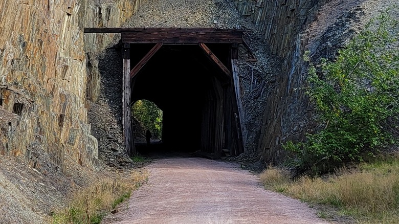 George S. Mickelson Trail tunnel