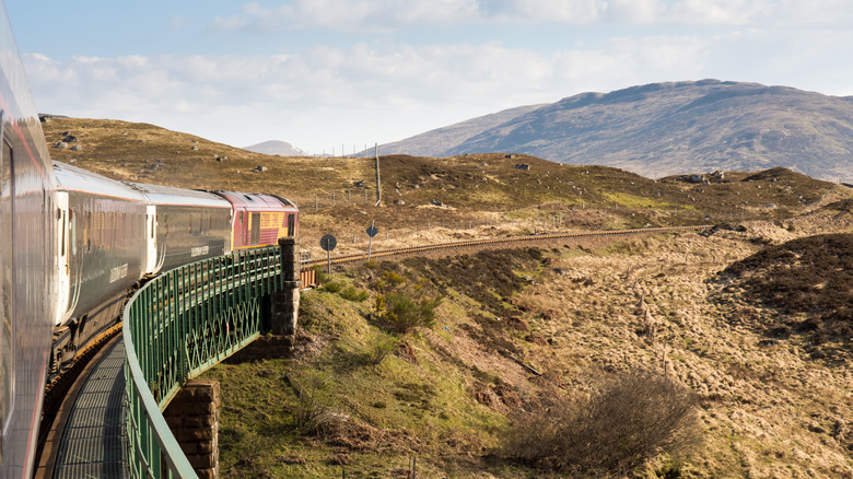 View from the window of the Caledonian Sleeper, Scotland