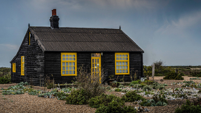 Prospect Cottage on overcast day