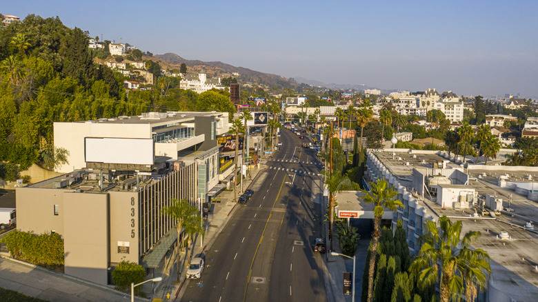 aerial view of West Hollywood