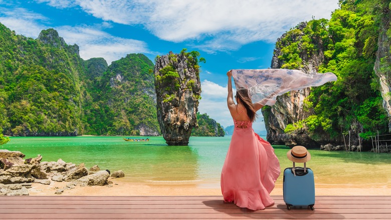 Woman on a Phuket beach