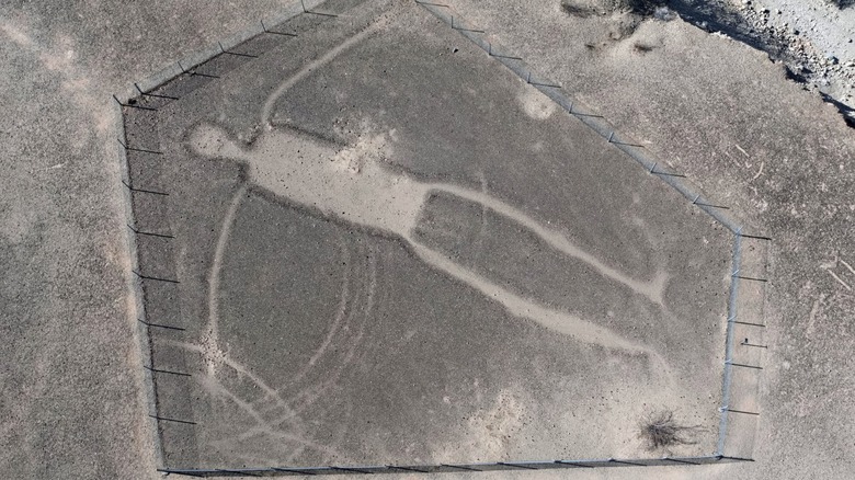 A giant human-shaped figure at the Blythe Intaglio site