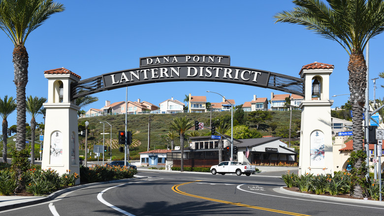 The Lantern District arch sign in Dana Point