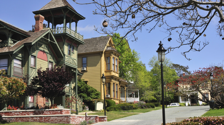 historic houses on a street