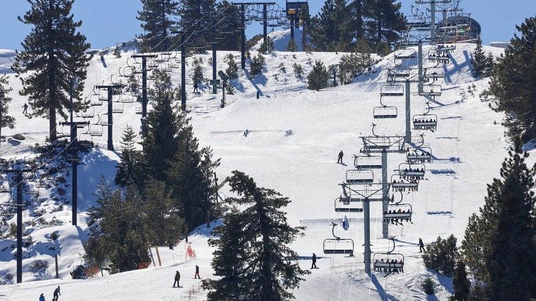 Snow Valley Resort chairlift near Green Valley Lake, California