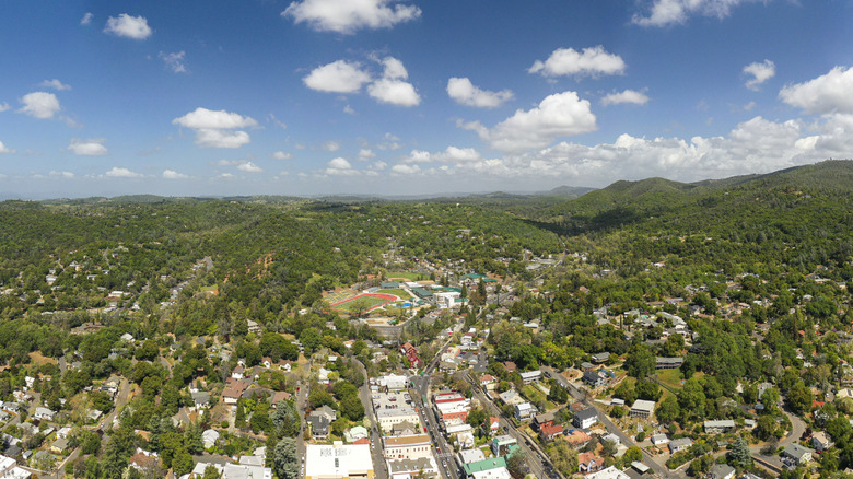 Sonora, California aerial view in daylight