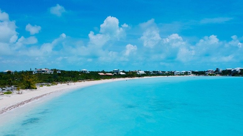 A wide view of the calm waters of Taylor Bay