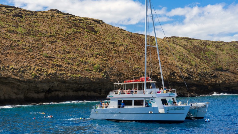 Catamaran at Molokini Crater