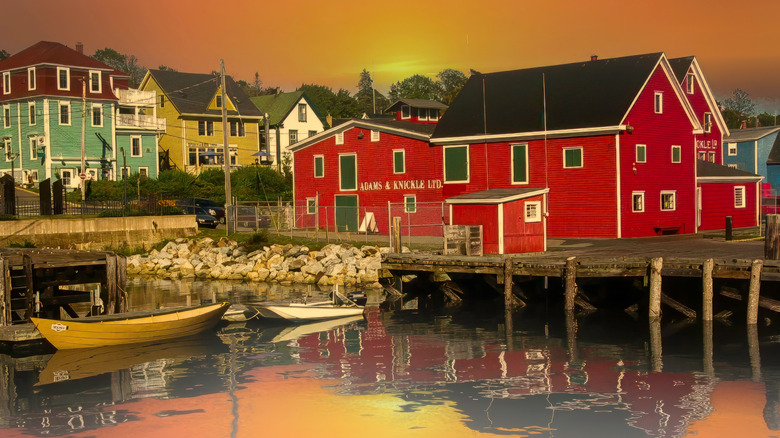 Historic Lunenberg, Nova Scotia, in the fall