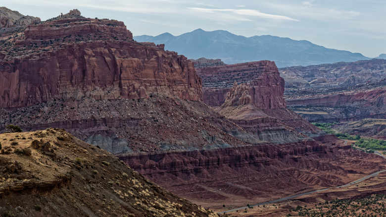 Soaring cliffs near Waterpocket Fold