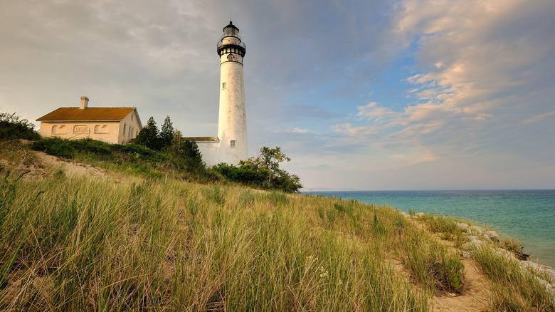 South Manitou Island lighthouse near Lake Michigan