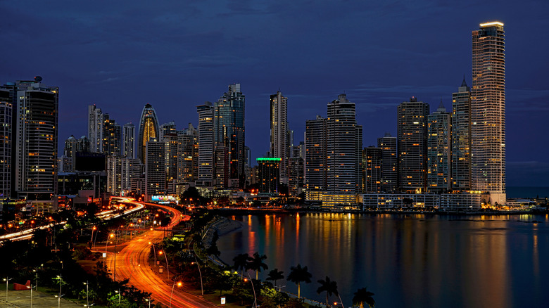 Night skyline of Panama City and Punta Pacifica