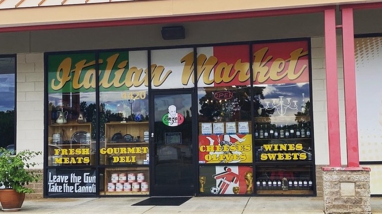 Storefront of Enzo's Italian Market in Charlotte, North Carolina