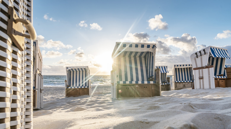 beach chairs on a beach in Sylt, Germany