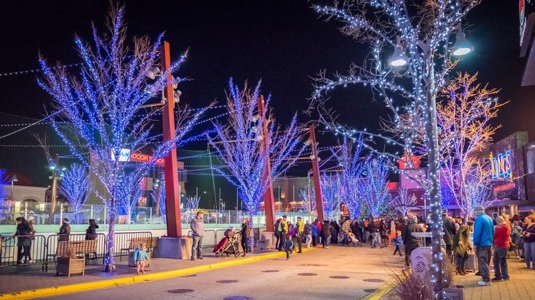 Parkway Bank Park ice skating rink during Christmas