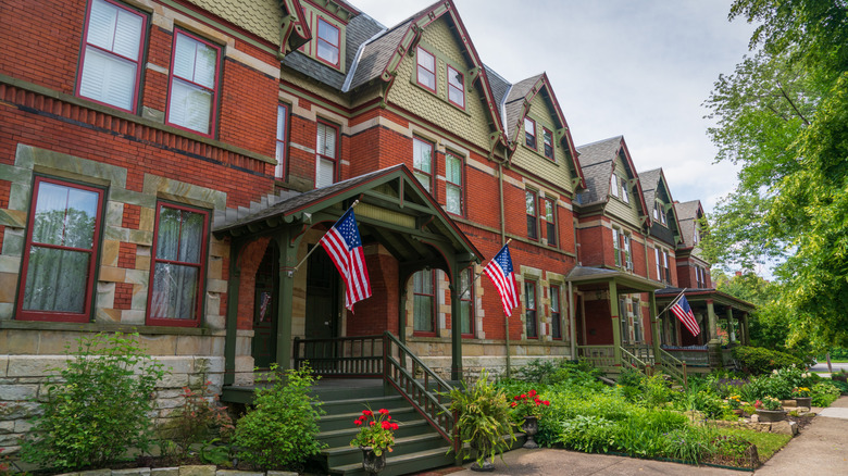 Historic homes at the Pullman National Historical Park in Chicago