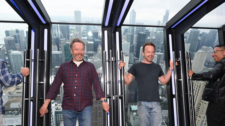 Bryan Cranston and Aaron Paul visit TILT Ride in Chicago