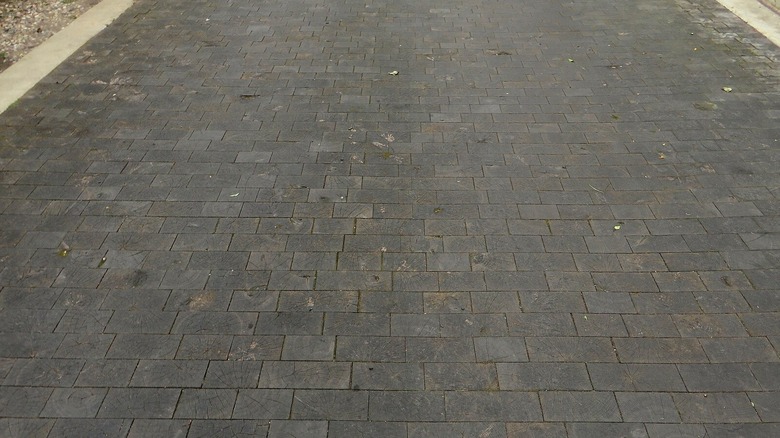 Wooden pavers on the Wooden Alley in Chicago