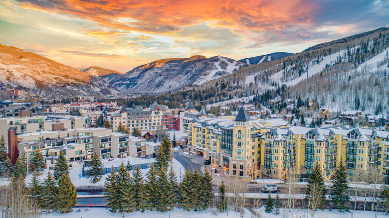 Aerial view of Vail, Colorado