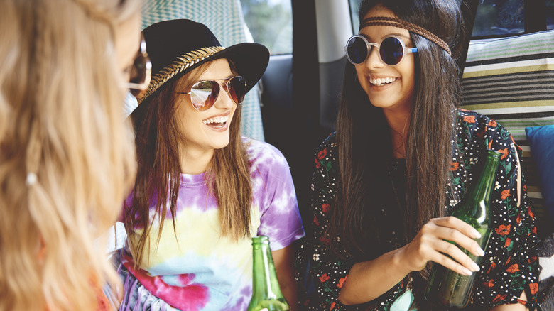 Women wearing colorful clothing