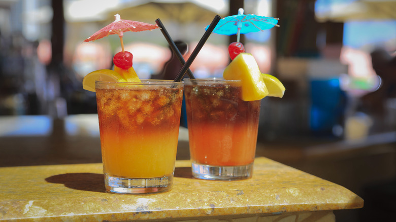 Colorful cocktails in Hawaii