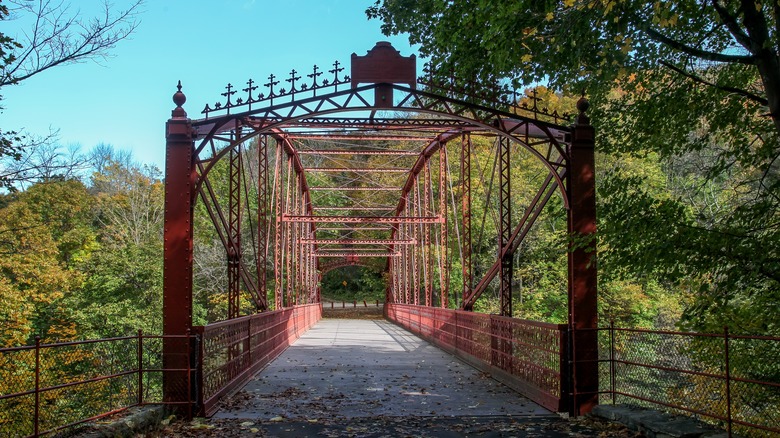 truss bridge at lovers leap