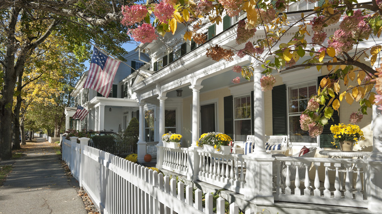 Woodstock Vermont picturesque street