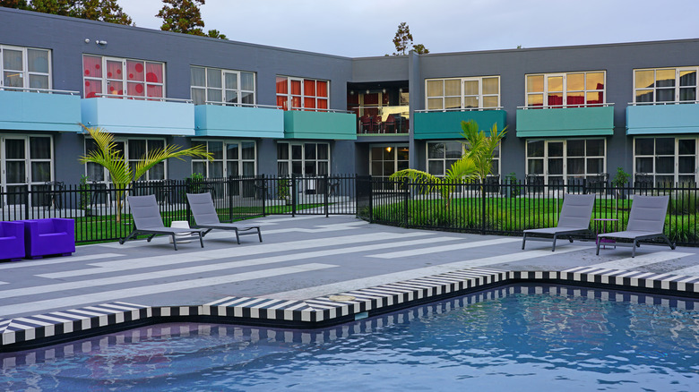 Pool area at Naumi Auckland Airport Hotel