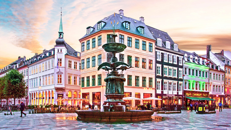 Busy square in Copenhagen