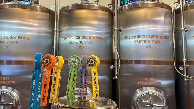 The Church Brew Works Tanks and beer taps