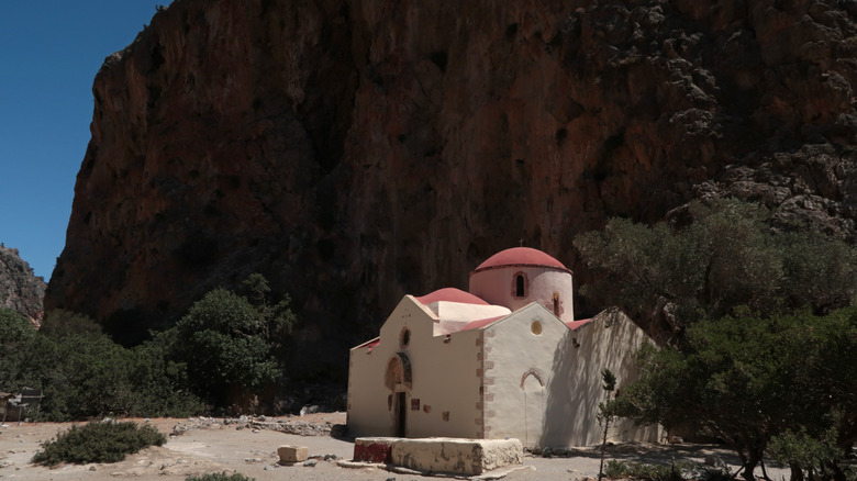 The Church of Saint Anthony found on the gorge trial to Agiofarago Beach