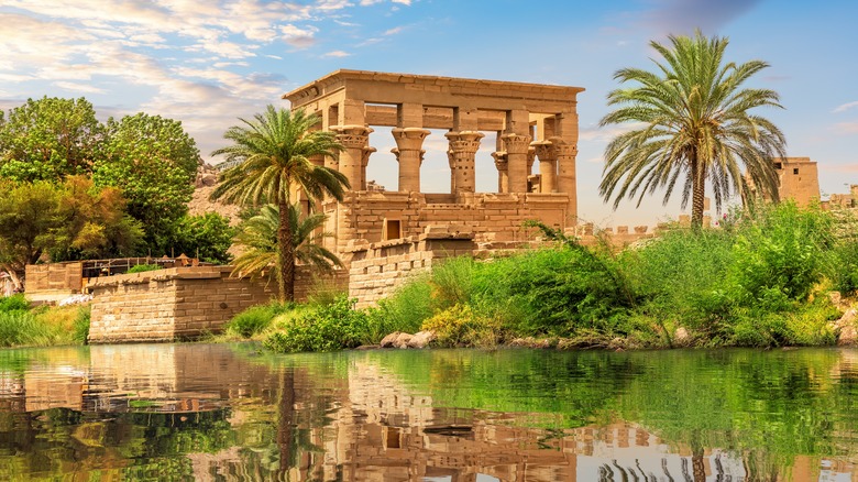 Ancient Egyptian temple in Aswan, Egypt