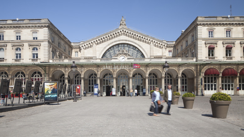 Gare de l'Est entrance in Paris during the day