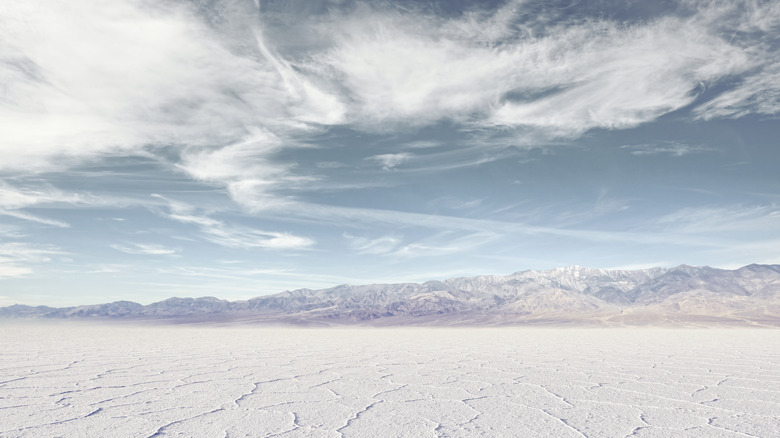 Salt flats in Death Valley