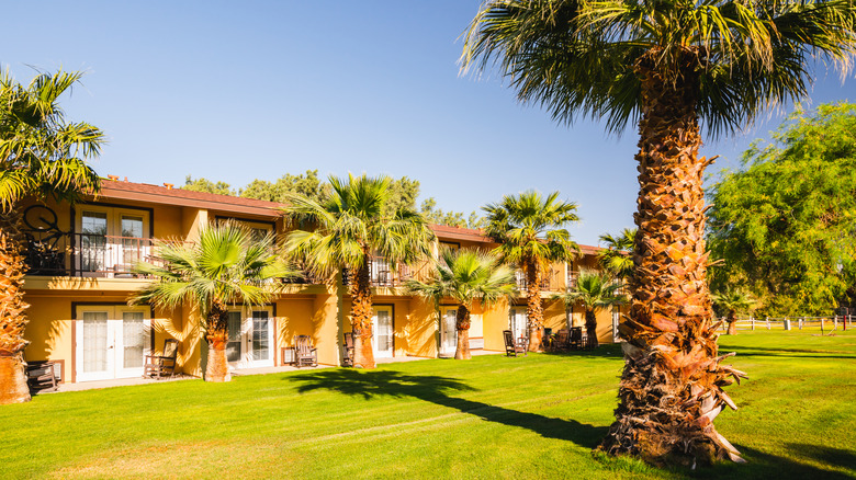 The Ranch at Death Valley building with trees