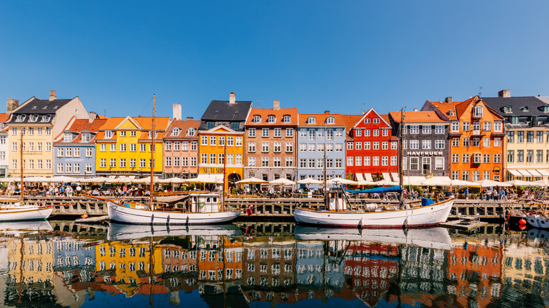 Buildings along the harbor in Copenhagen, Denmark