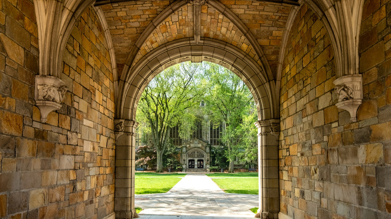 An archway on the University of Michigan campus.