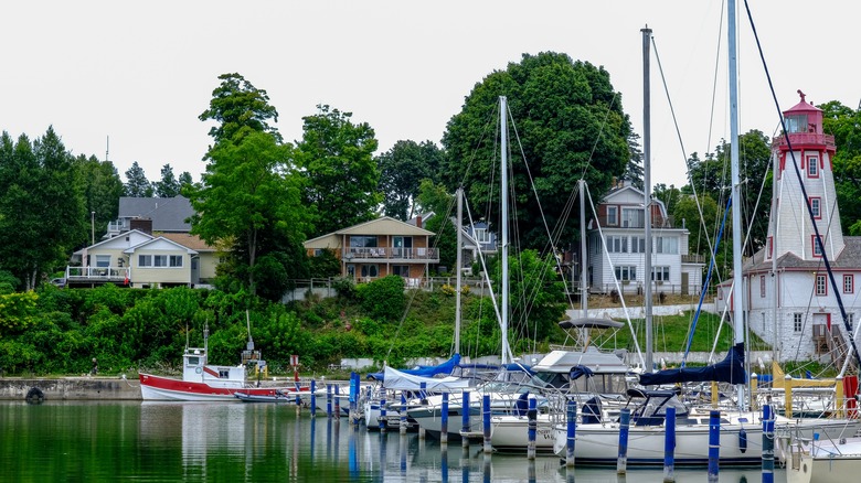 Kincardine lighthouse sailboats marina