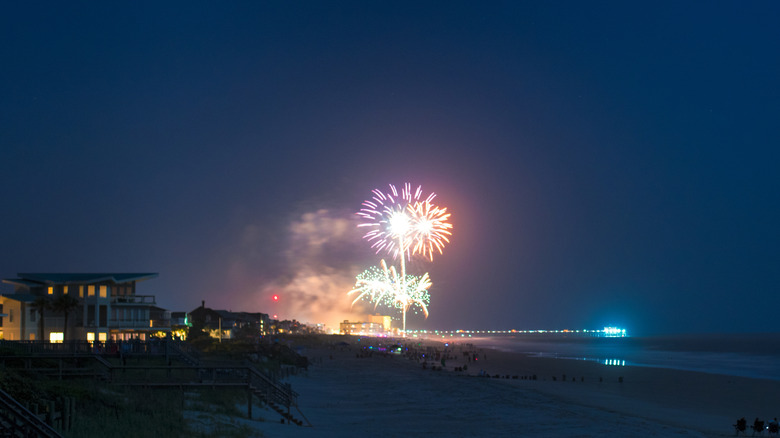 Fireworks at Folly Beach