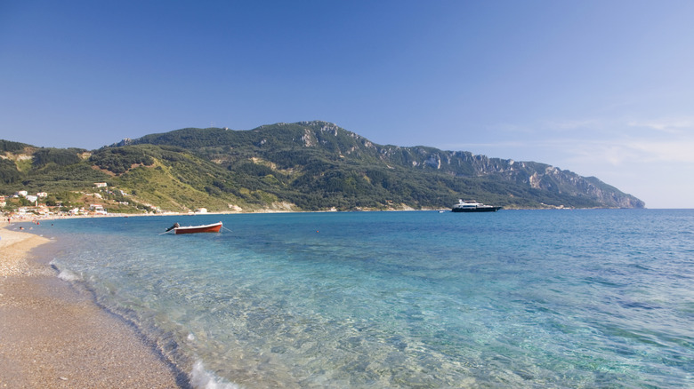 Coastline of Agios Bay in Greece