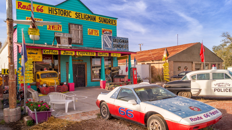 Seligman Arizona vintage retro town cars