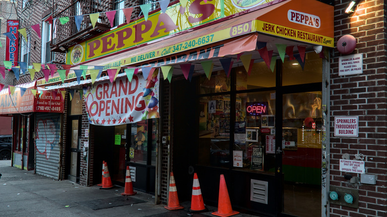 Peppas Caribbean restaurant in Crown Heights, Brooklyn, New York