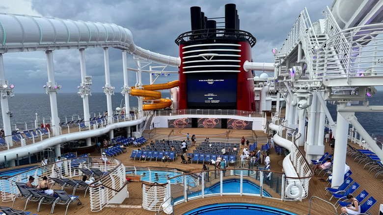 Disney Treasure cruise ship pool deck