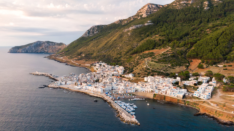 aerial view on marettimo island, Sicily