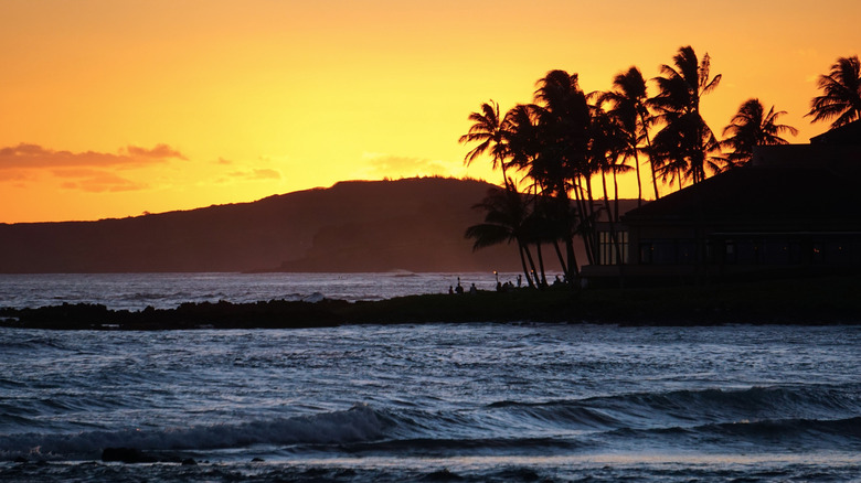 Sunset at Kiahuna Beach on Kauai