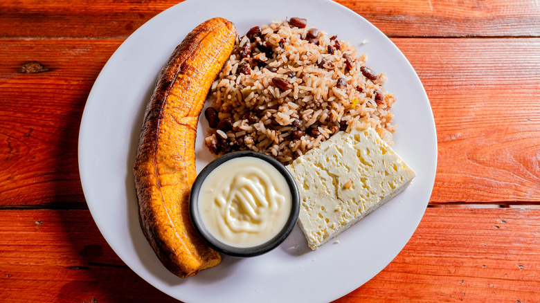 Gallo pinto breakfast plate in Costa Rica