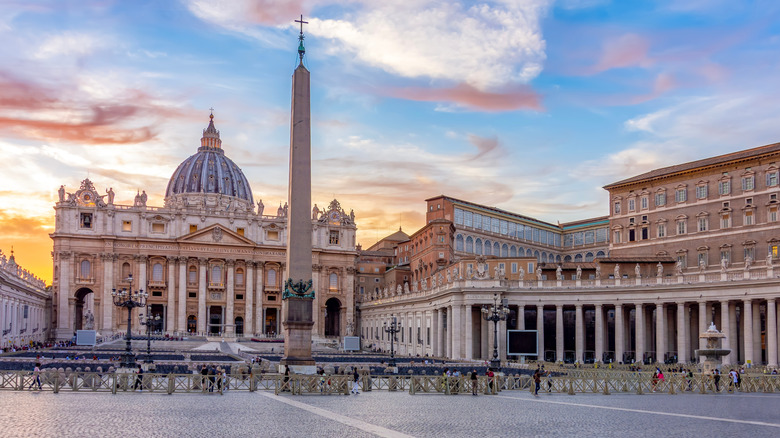 St Peter's Basilica early in the morning