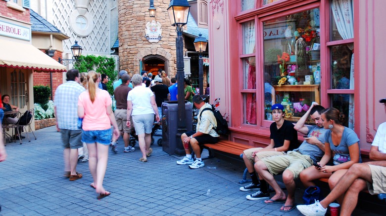 Disney guests relaxing