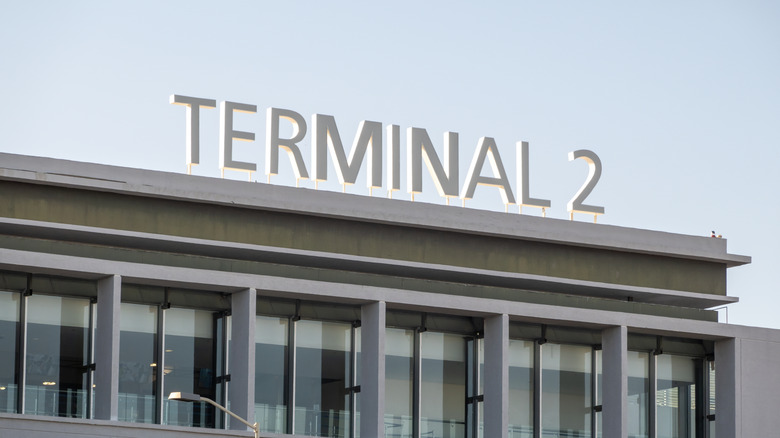 Airport terminal sign